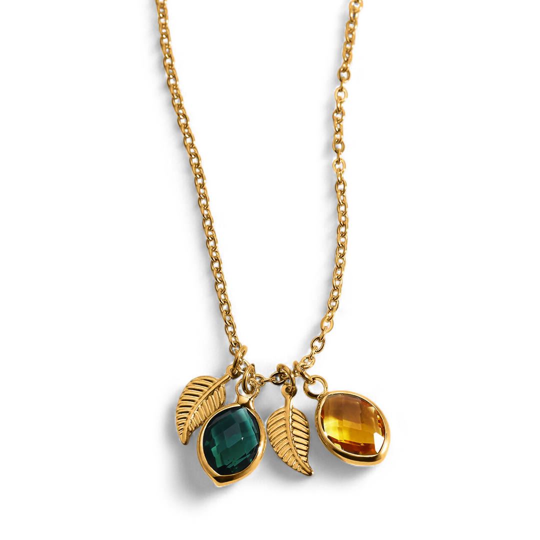 Collar familiar de racimo de piedras natales