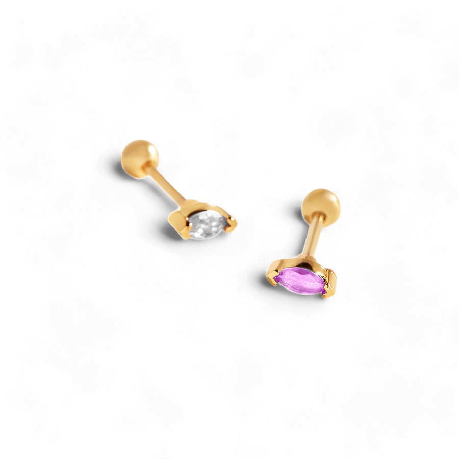 Pendientes durmientes de piedras preciosas Marquis