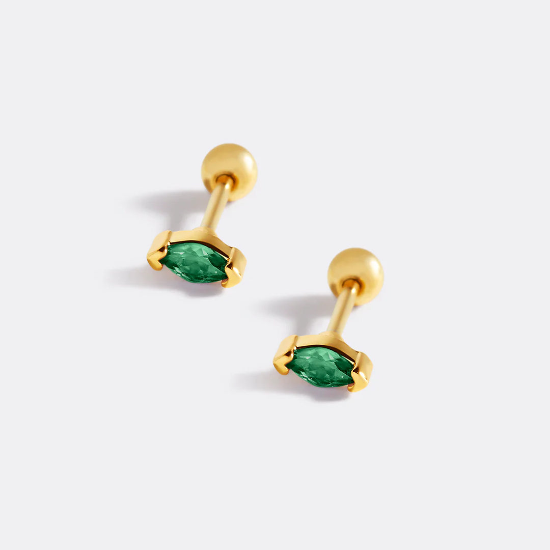 Chapado en oro de 18 quilates. / Verde