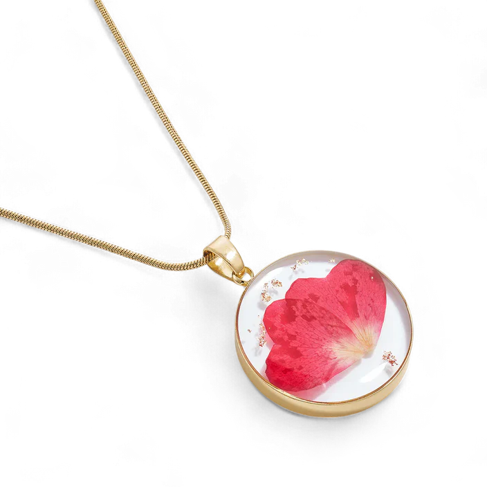 Collar de flor de nacimiento prensada