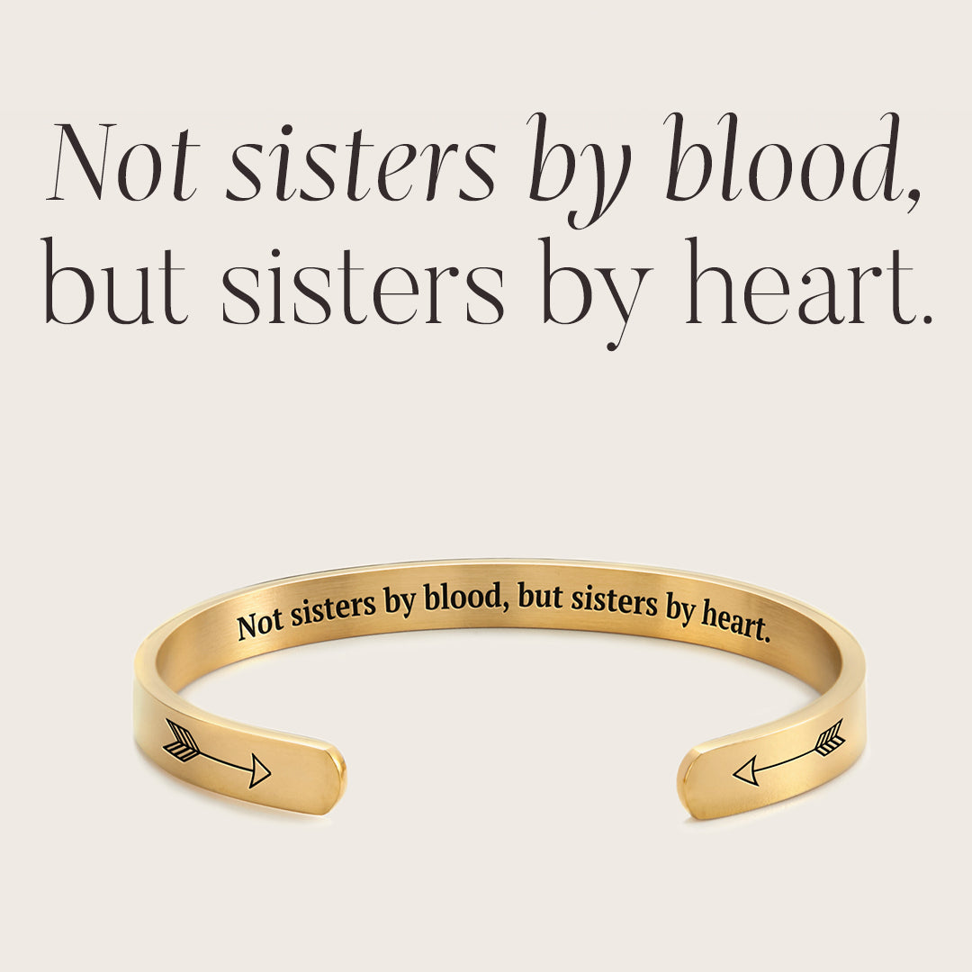 Not Sisters By Blood But Sisters By Heart Brazalete personalizable