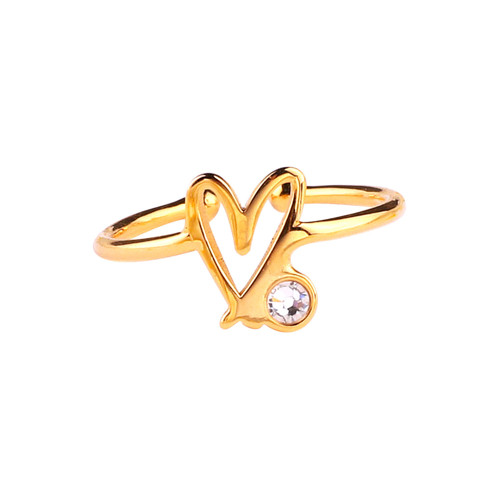 Adjustable Scribble Heart Ring - Default Title