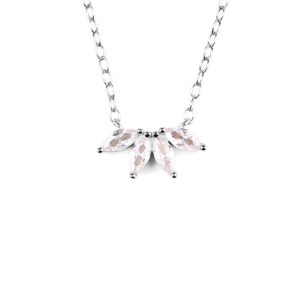 Marquise Diamond Necklace - 925 Sterling Silver