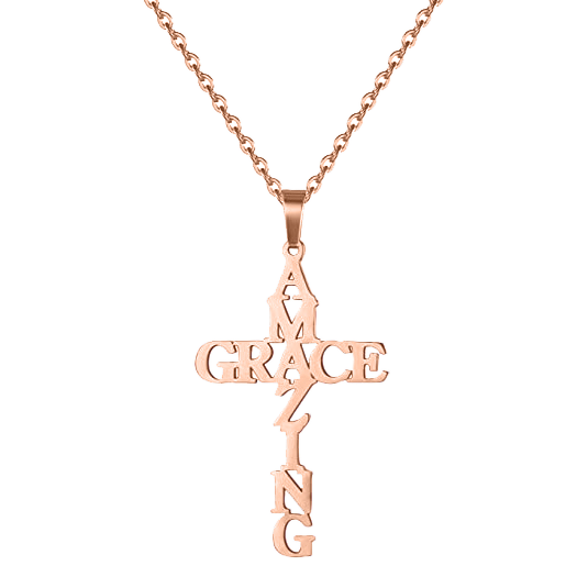 Increíble collar de cruz Grace