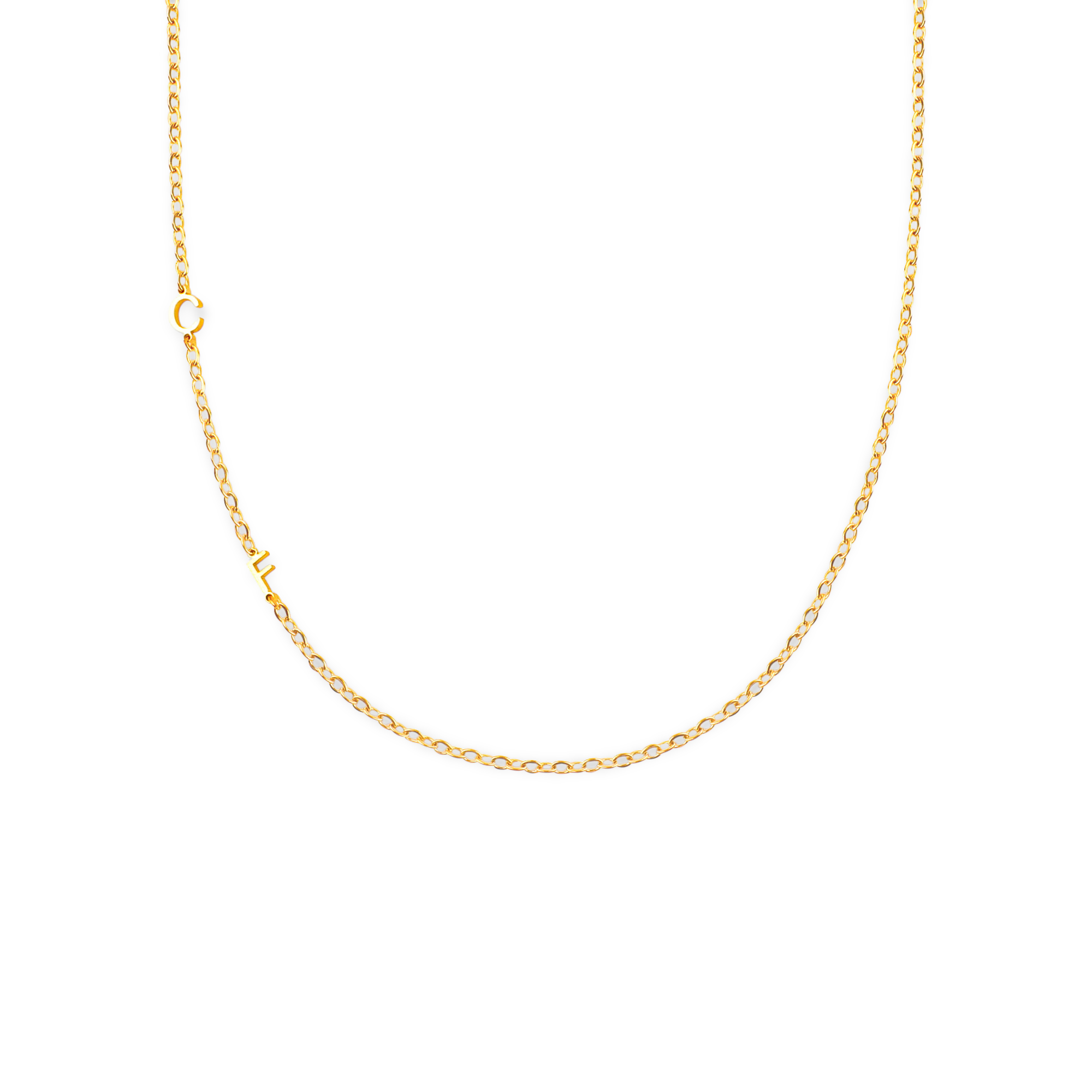 Collar con Iniciales de Lado