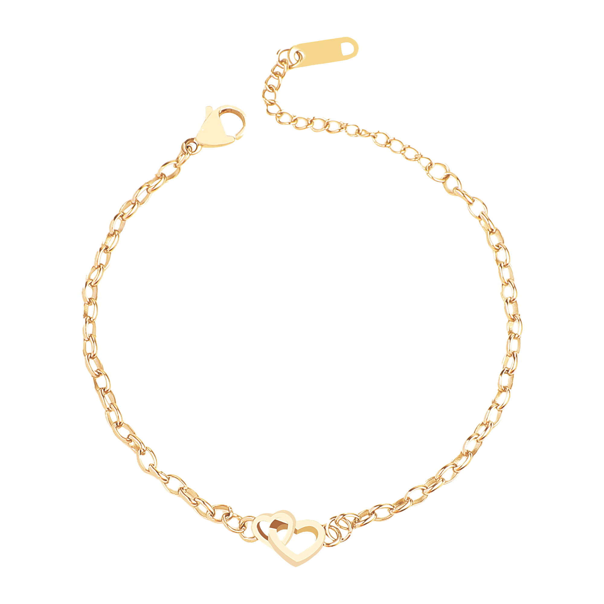 Interlocking Mini Heart Bracelet