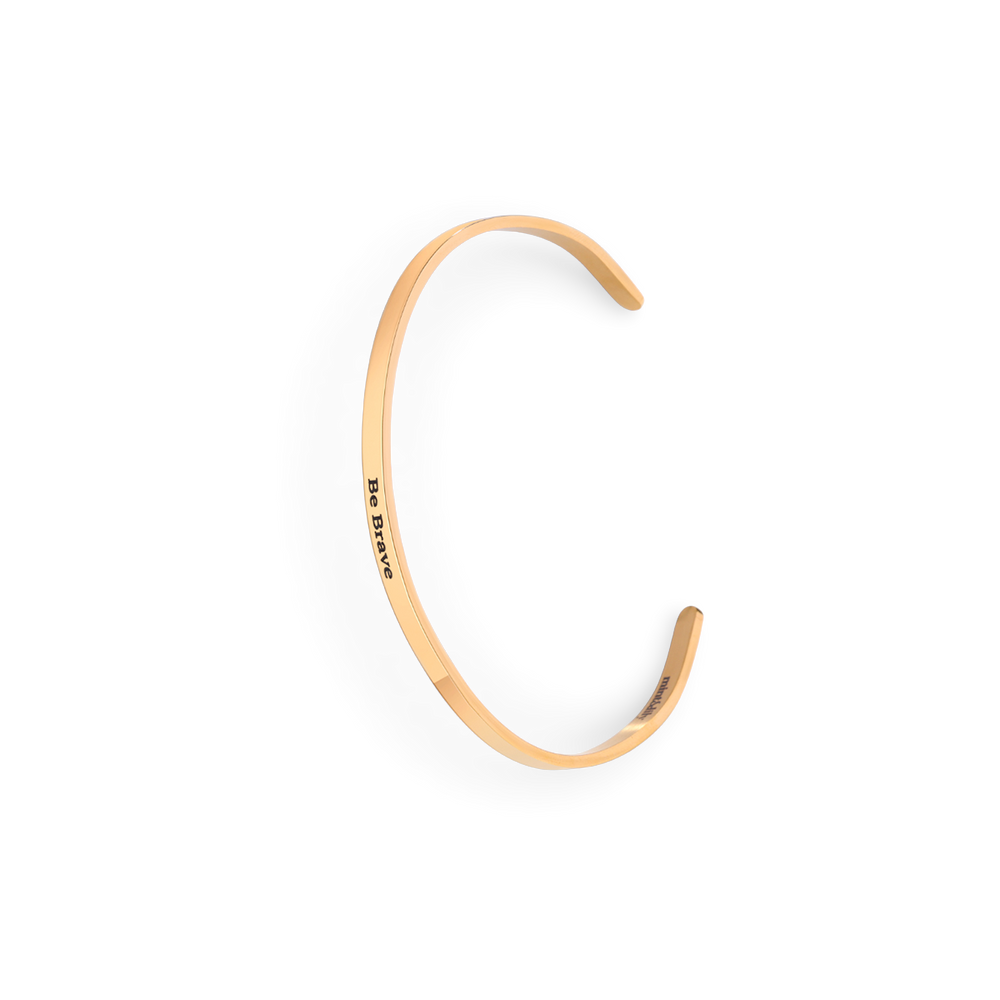 Brazalete fino personalizado - Chapado en oro de 18 quilates. / Serif