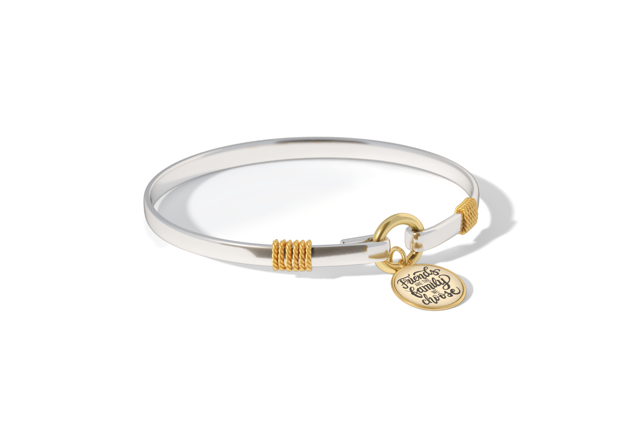 Los amigos son la familia que elegimos - Fondo dorado - Dos tonos