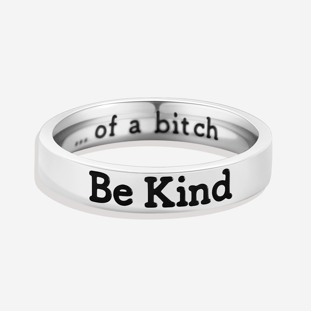 Be Kind Mantra Ring - 925 Sterling Silver / 8