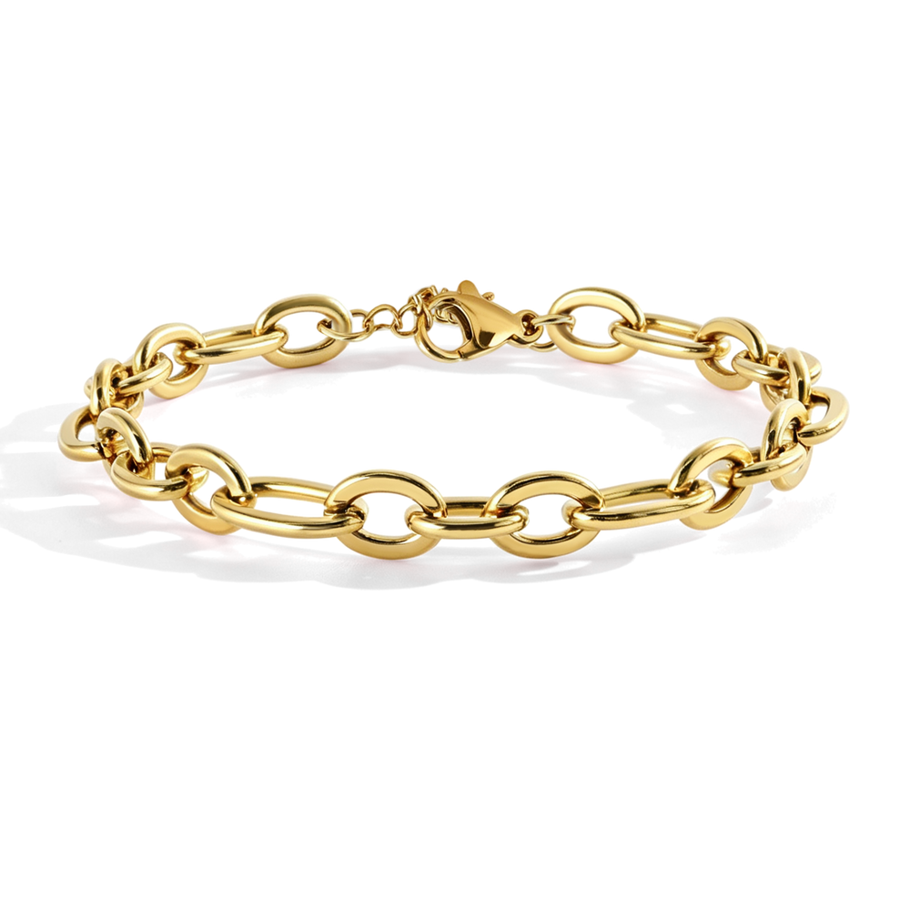 Bold Linked Paperclip Bracelet - 18k Gold Plated