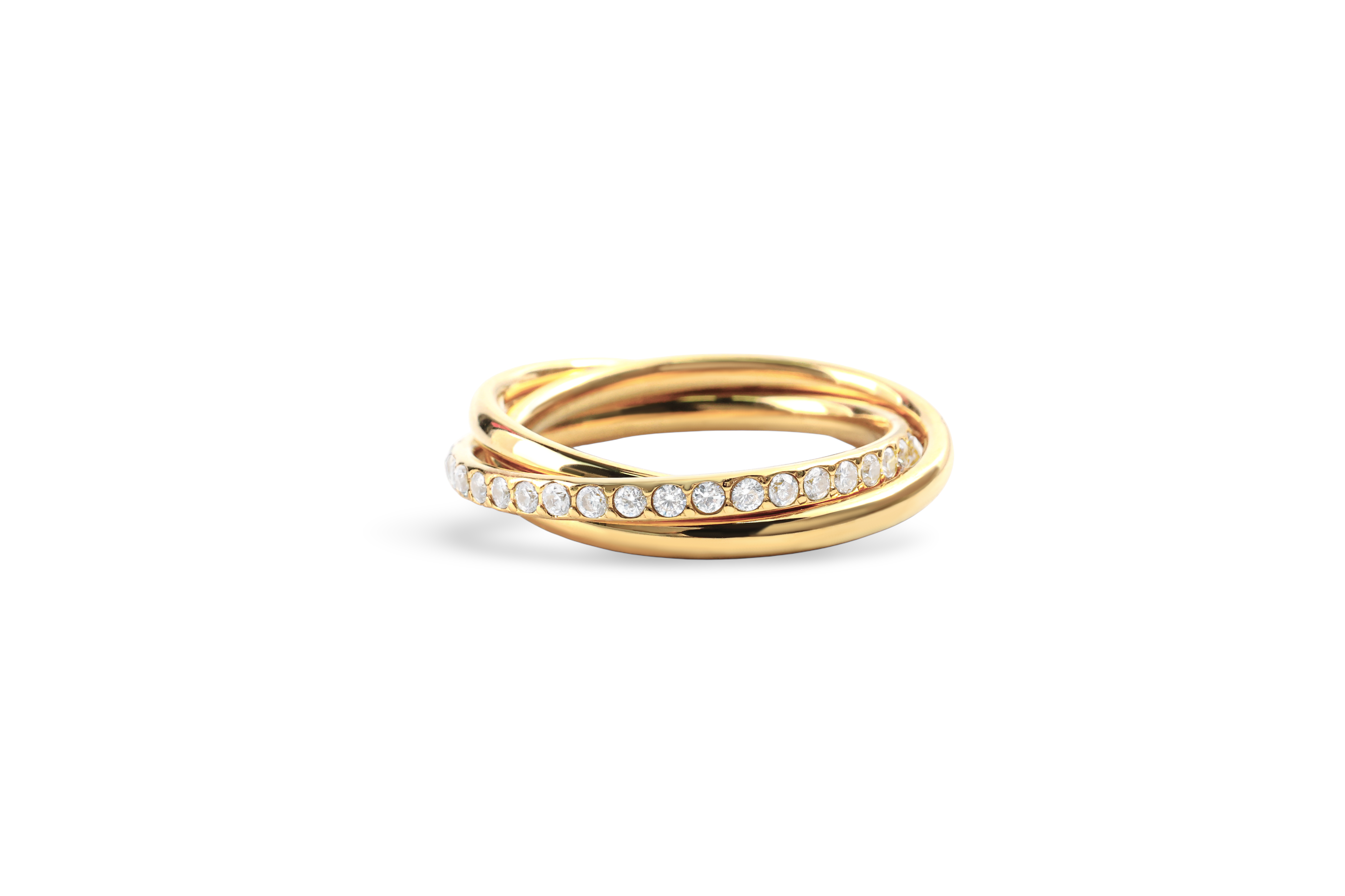 Crystal Interlocking Fidget Ring