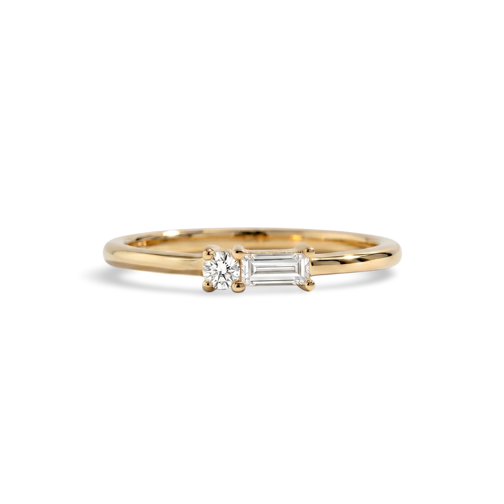 Dainty Baguette Ring - 18k Gold Plated / 5