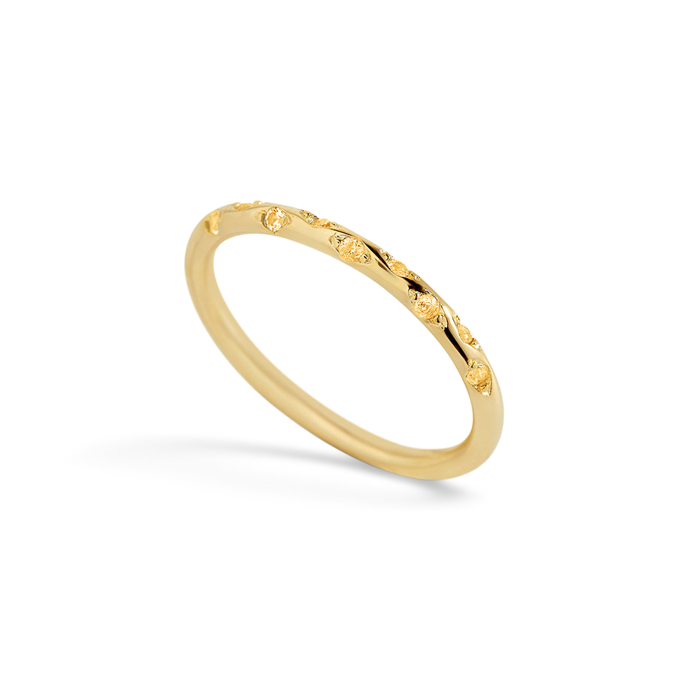 Dainty Constellation Birthstone Ring - 18k Gold Over Sterling Silver / November Citrine / 10
