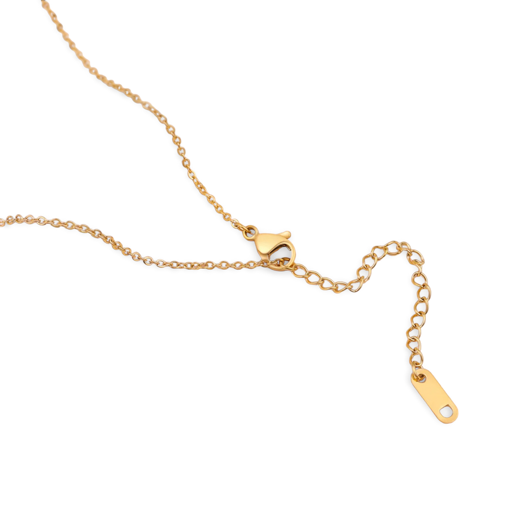 Dainty Birthstone Heart Necklace - March Aquamarine