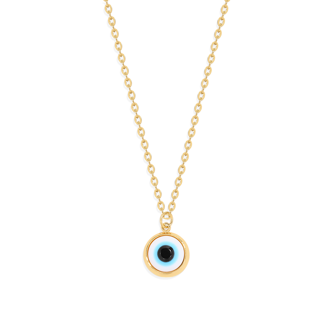 Collar con abalorio de mal de ojo bohemio delicado