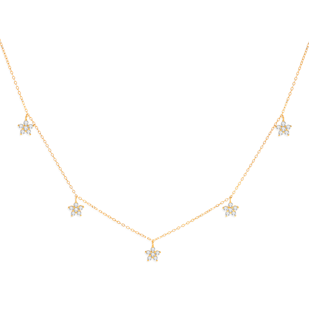 Diamond Flower Necklace