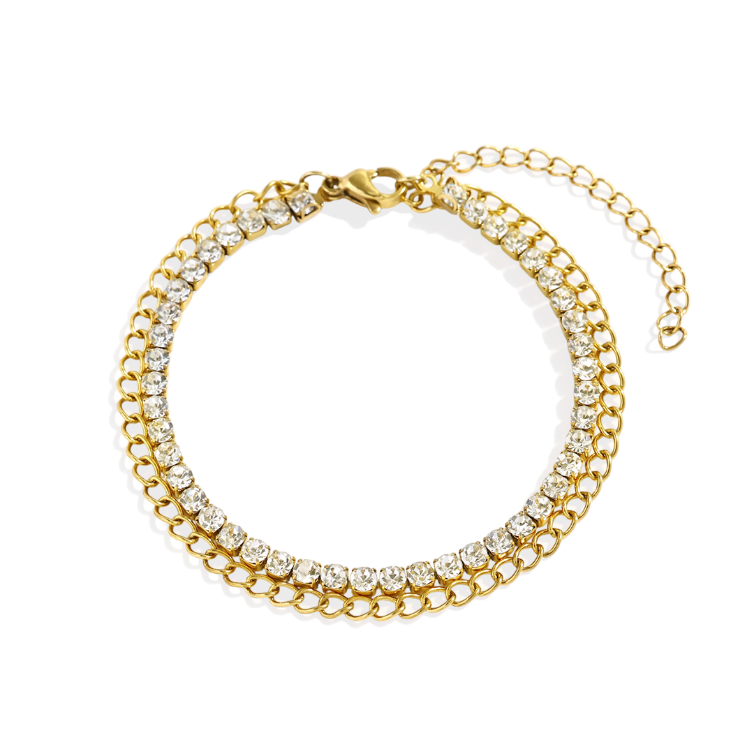 Double Chain Tennis Bracelet