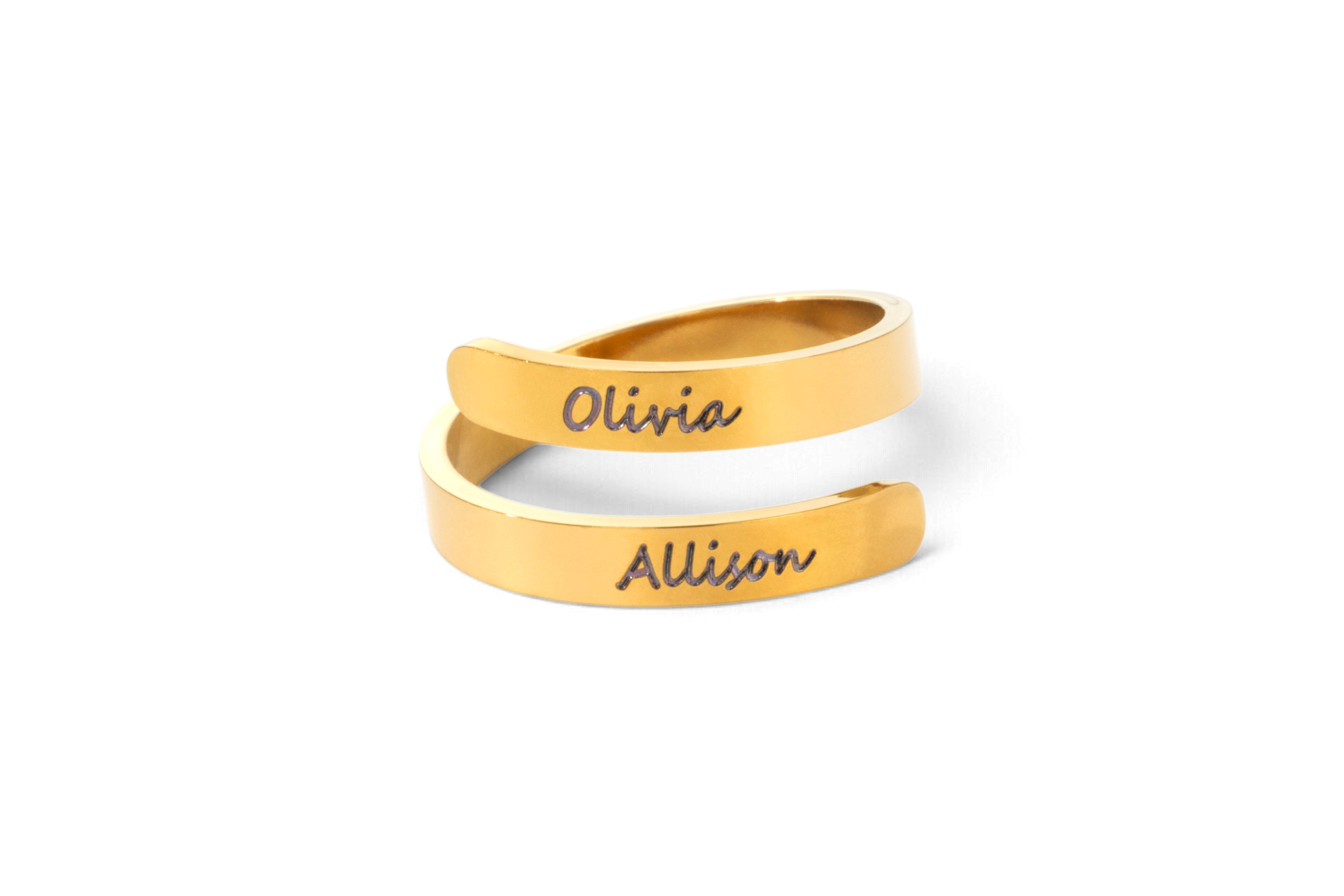 Engraved Link Ring