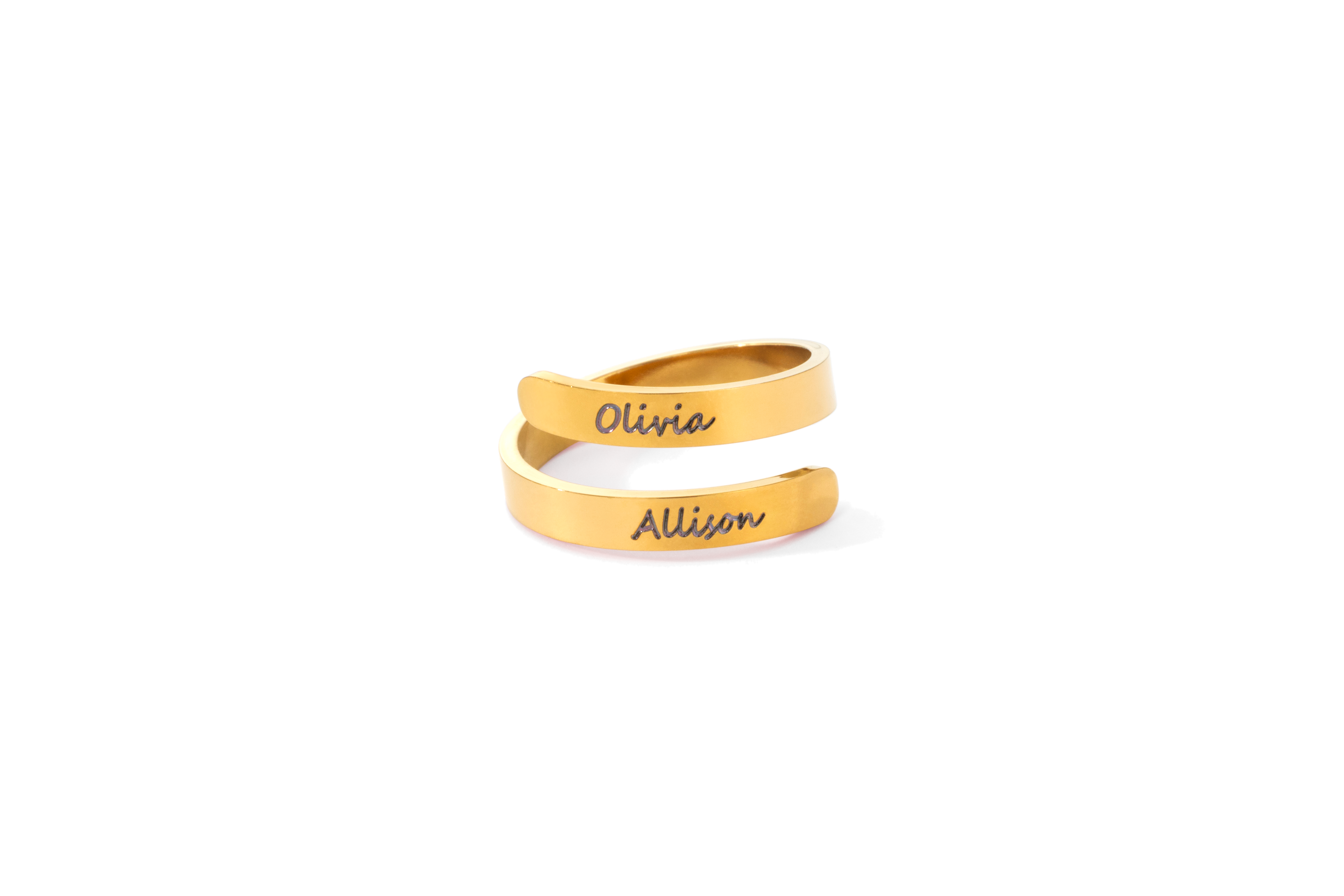 Engraved Link Ring
