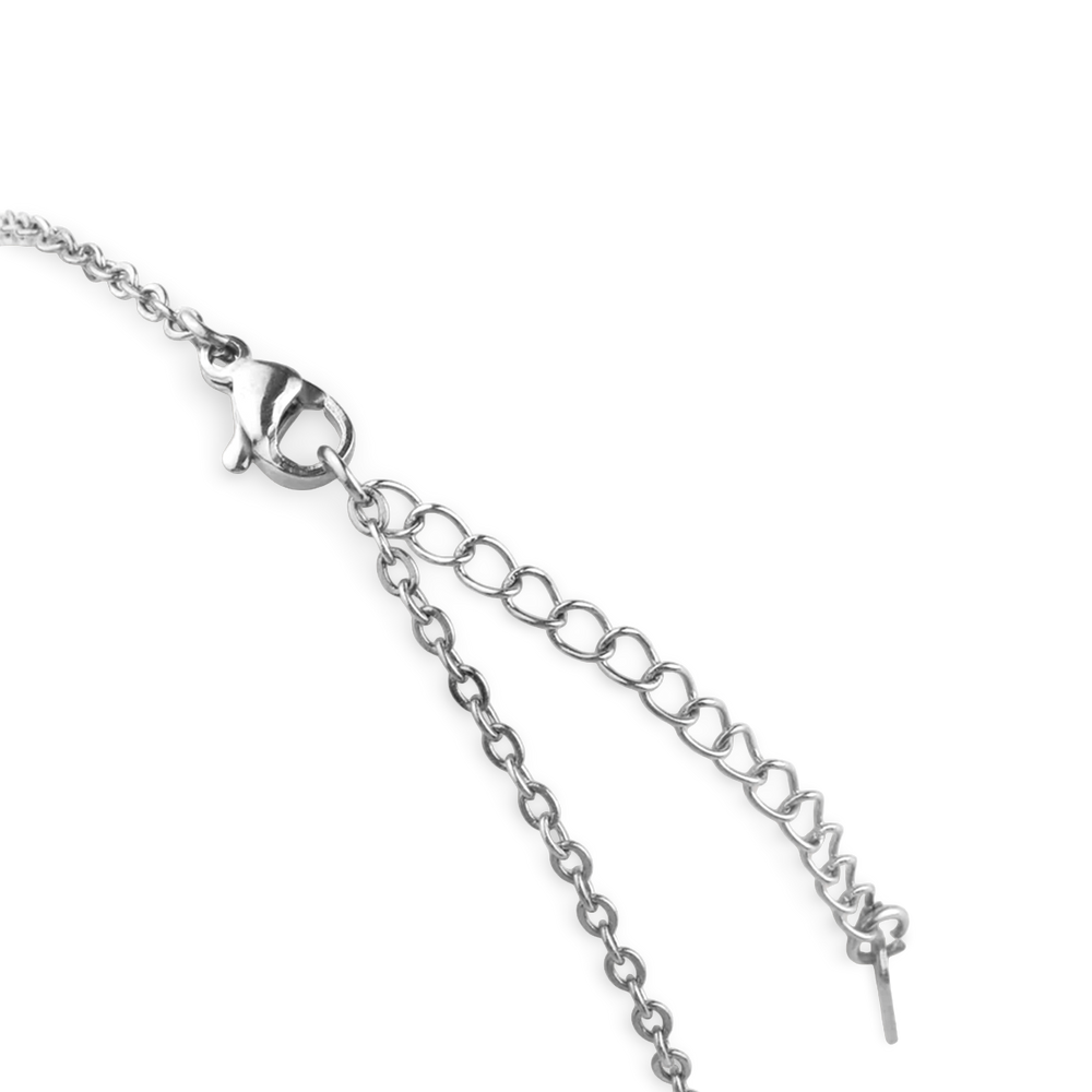 Collar con tres nombres de hadas - Silver / 4 / 16" + 2"