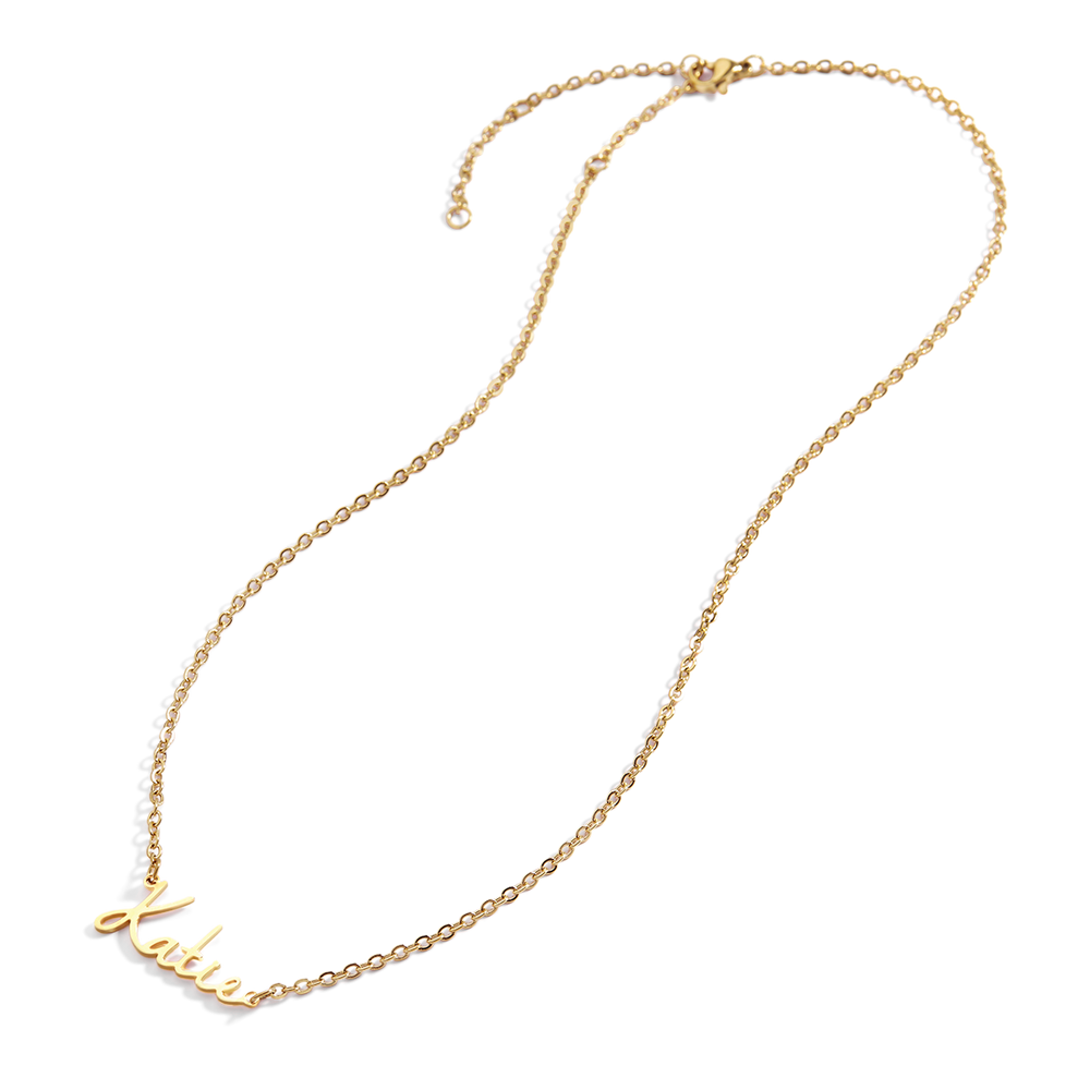 Collar con nombre de hada  - Chapado en oro de 18 quilates. / 16" + 2"