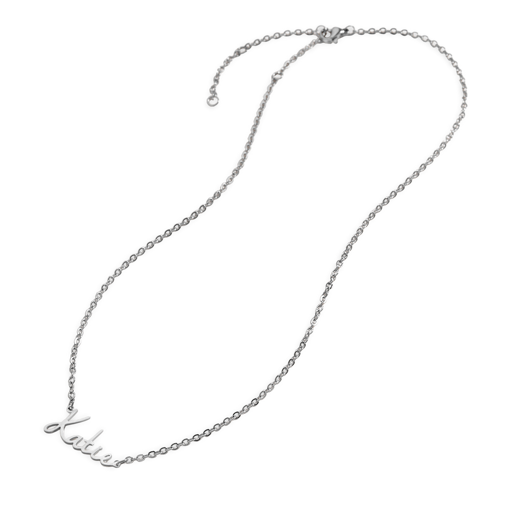 Collar con nombre de hada  - Cable / 925 Sterling Silver / 20" + 2"