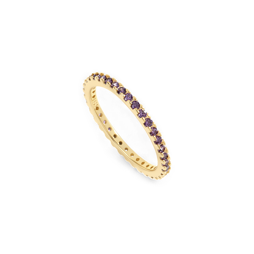 Febuary Birthstone Eternity Stacking Ring