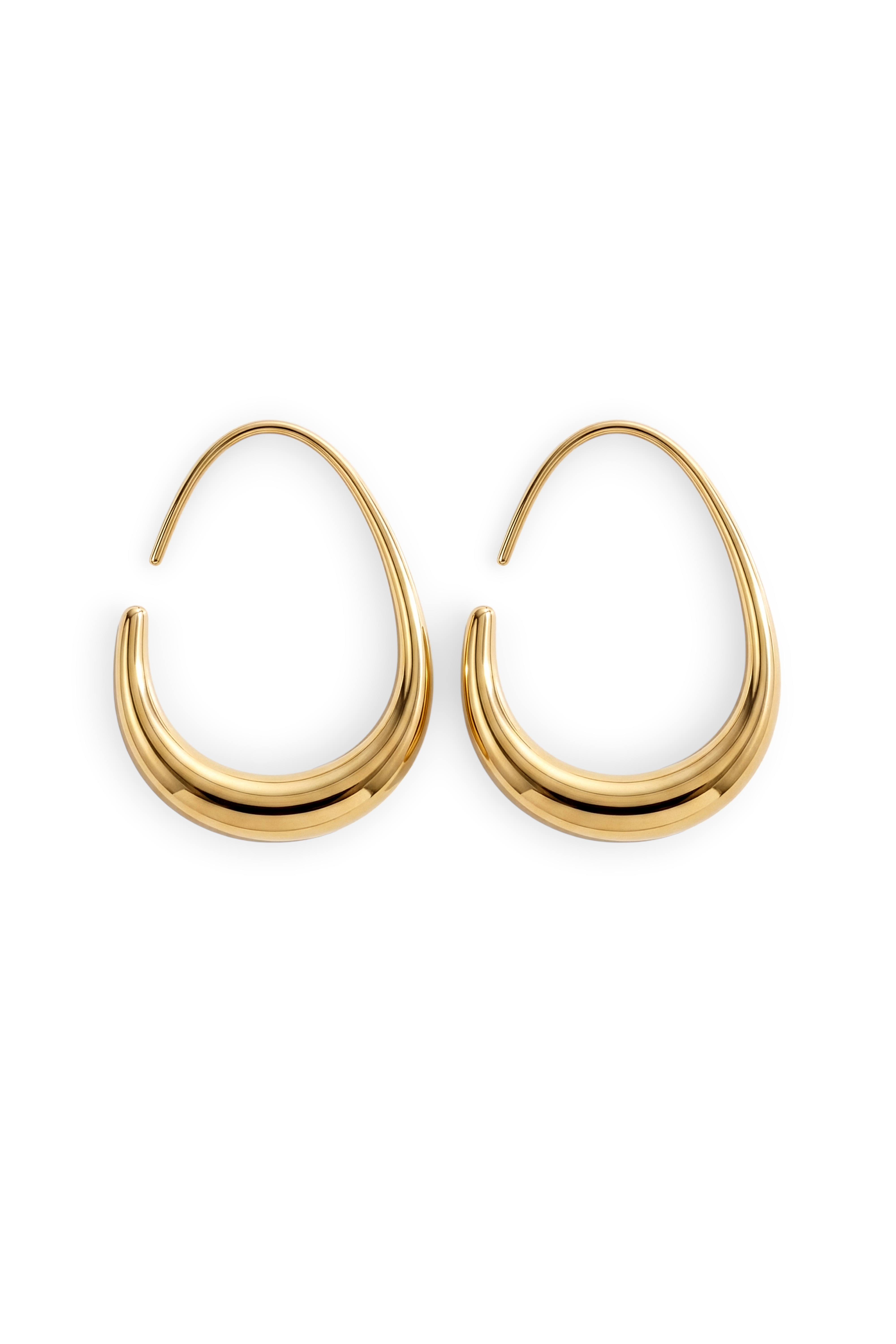2 gold hoop earrings