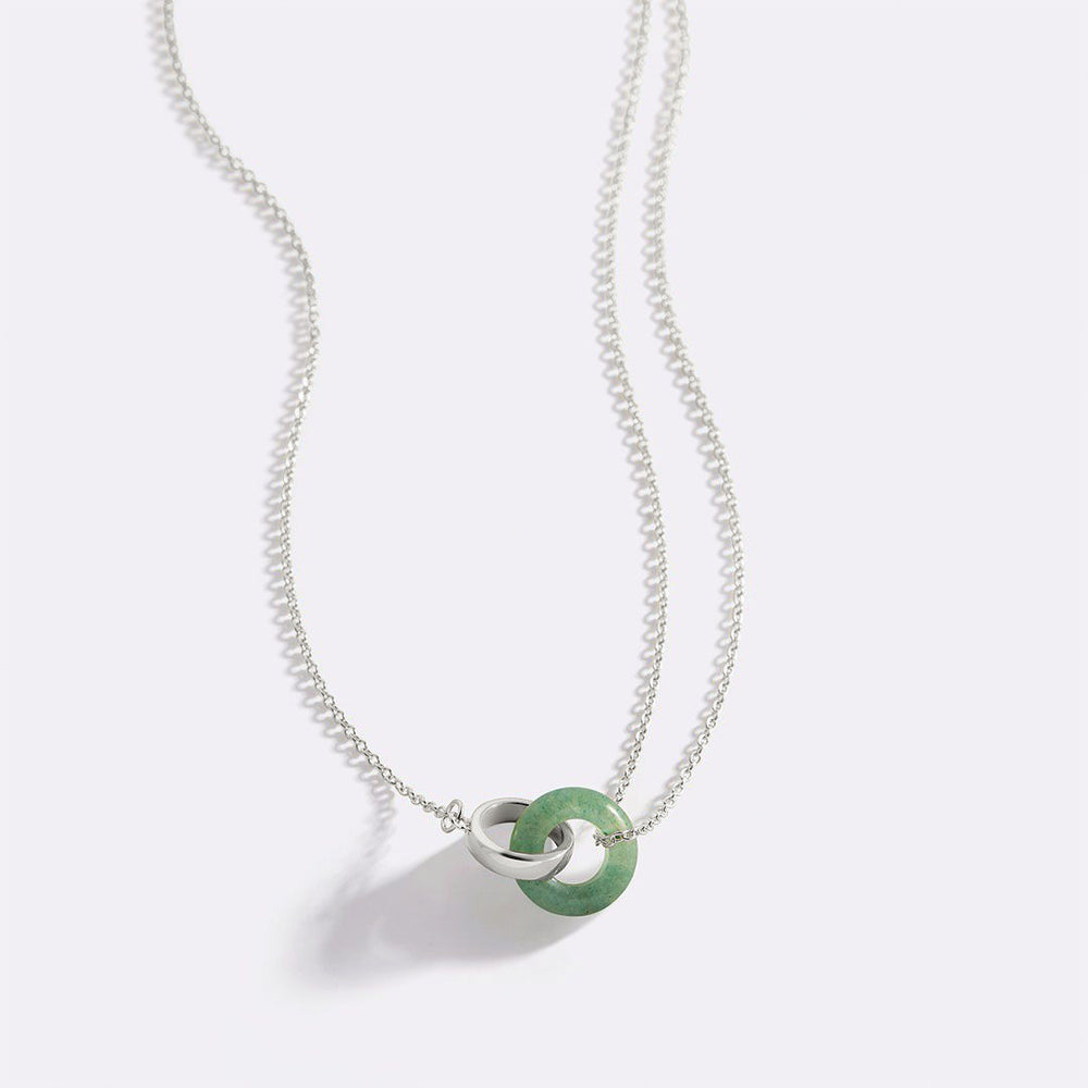Gemstone Connection Necklace - 925 Sterling Silver