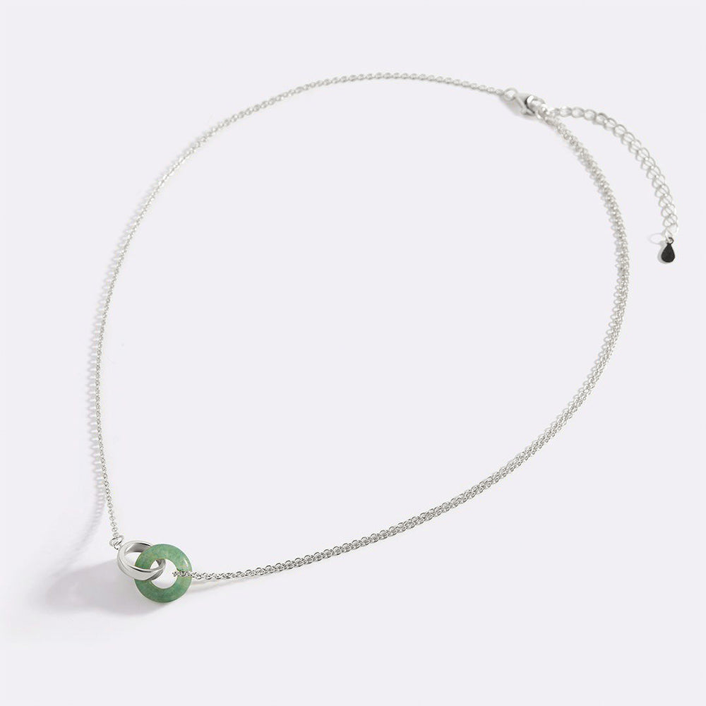 Gemstone Connection Necklace - 925 Sterling Silver