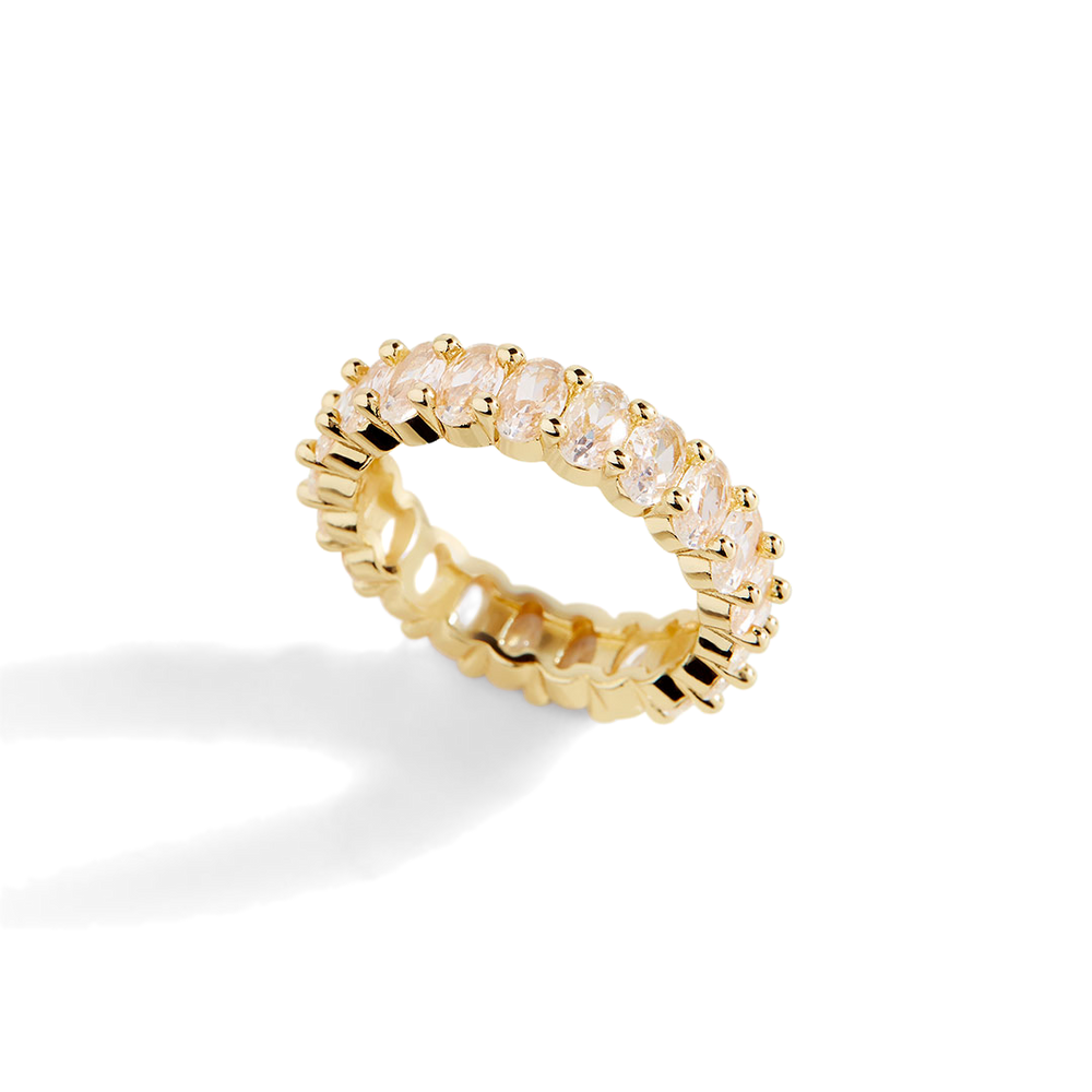 Anillo de eternidad ovalado - Chapado en oro rosa de 18 quilates. / 4