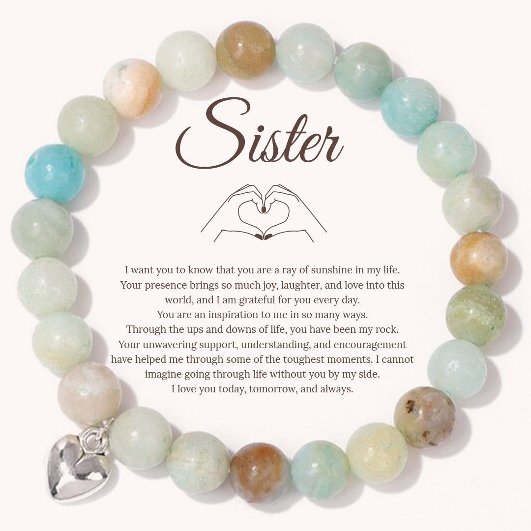To My Sister Stone Bracelet