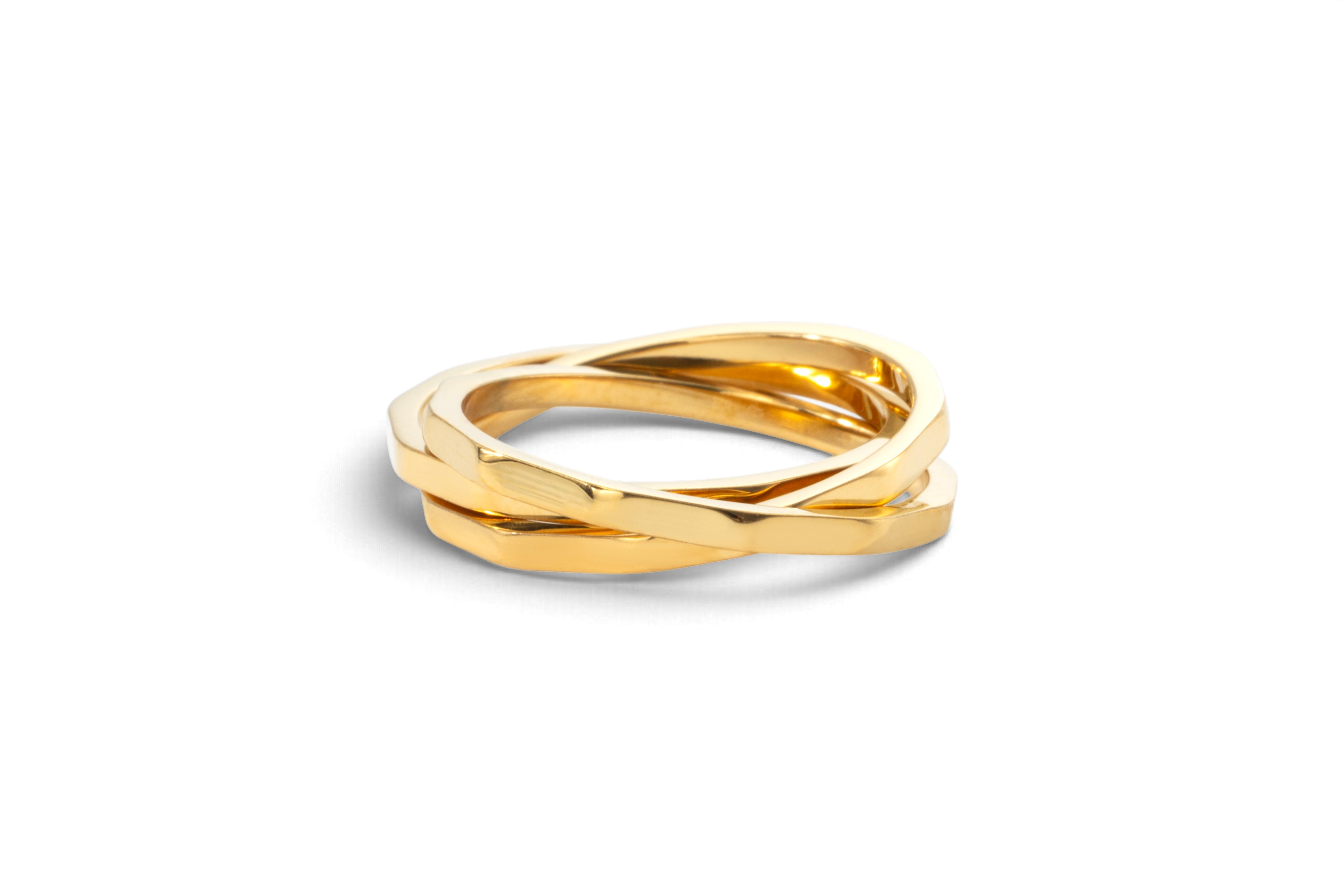 Hammered Interlocking Ring