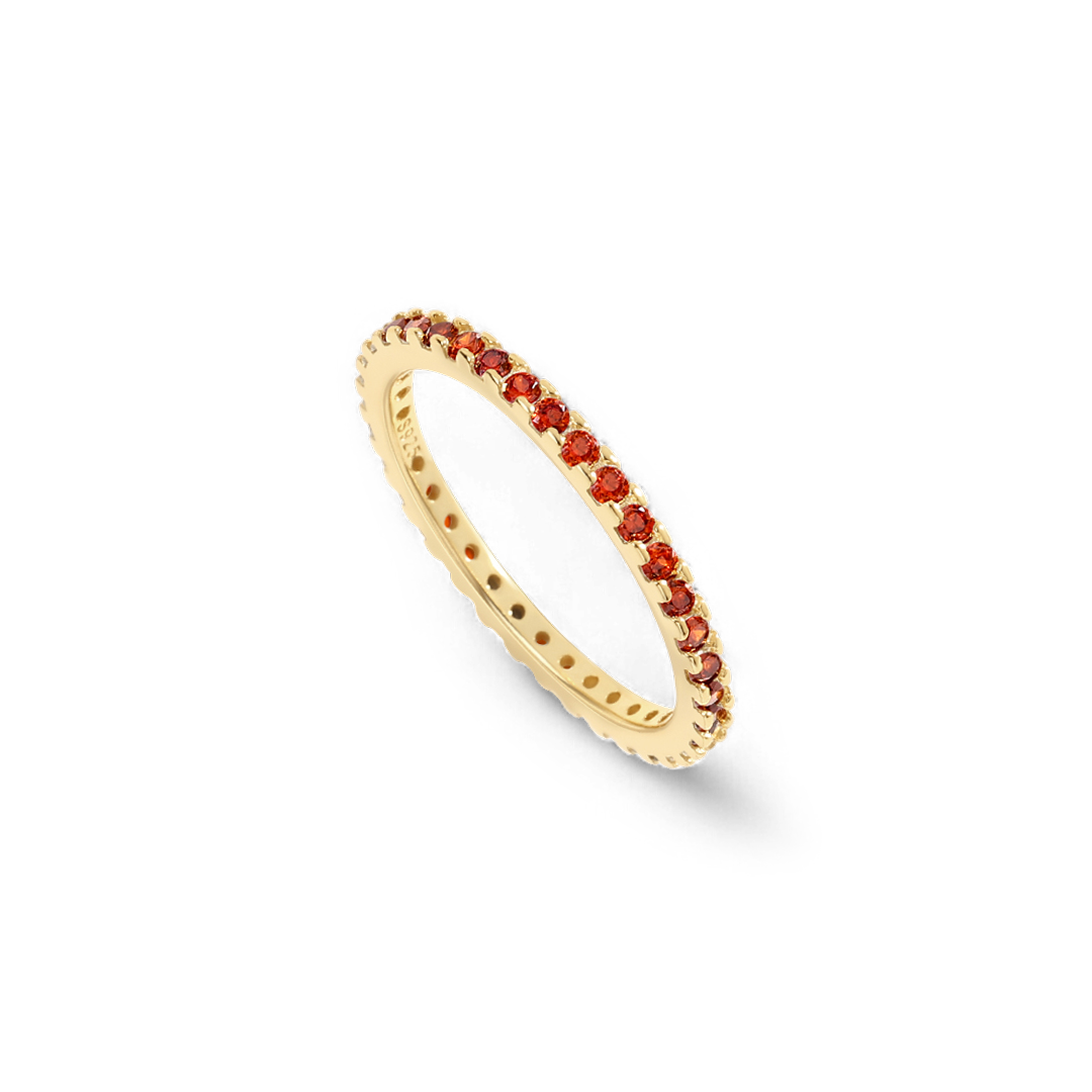 January Birthstone Eternity Stacking Ring