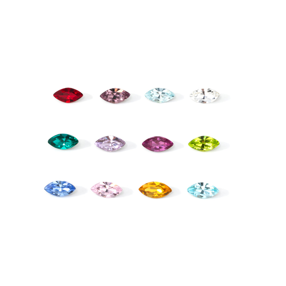 Layered Birthstone Stacking Ring - Gold / January Garnet / 5
