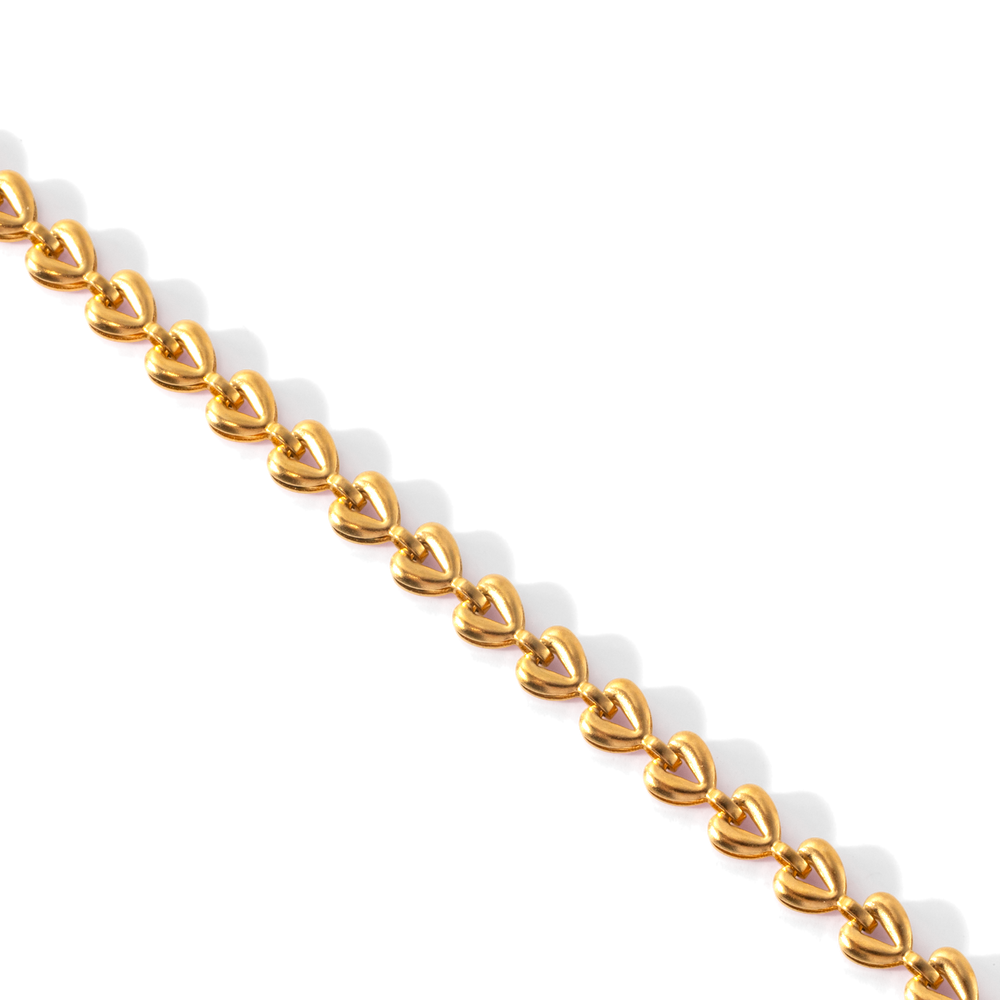 Love Links Bracelet - Gold / 6" + 2"