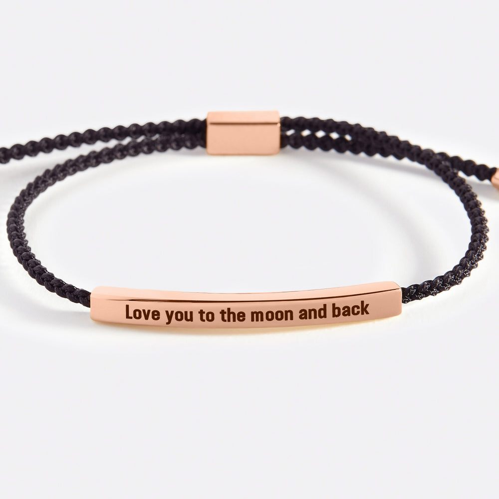 Love you to the moon and back Inspire Bracelet - 18k Rose Gold Plated / Pink