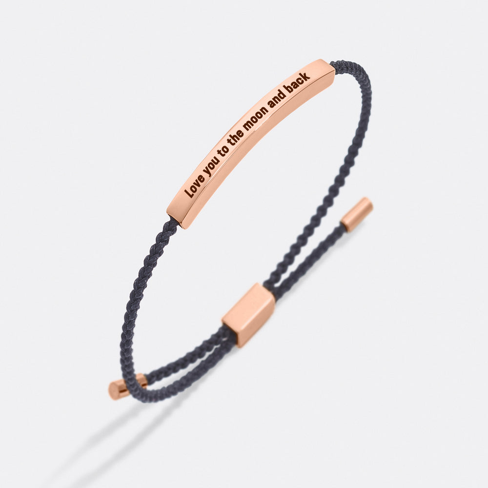 Love you to the moon and back Inspire Bracelet - 18k Rose Gold Plated / Pink