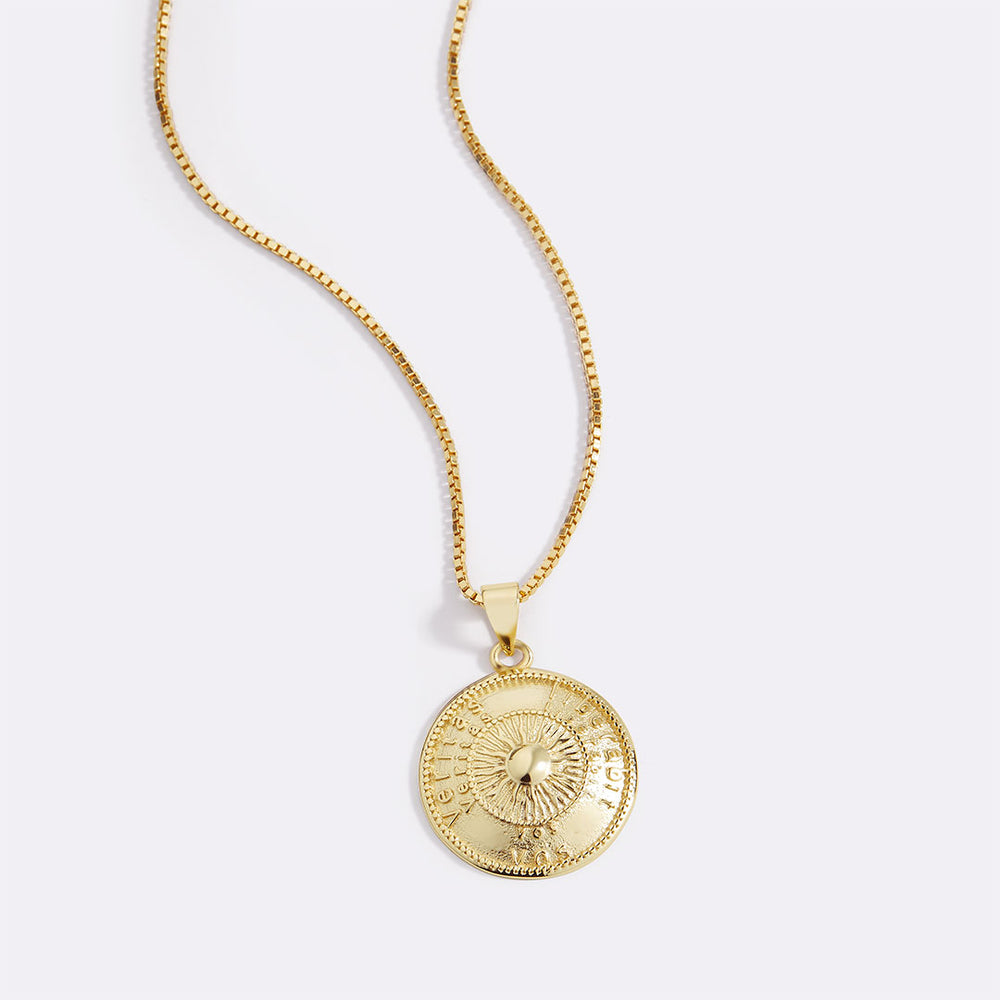 Sun Pendant Necklace - 18k Gold Over Sterling Silver