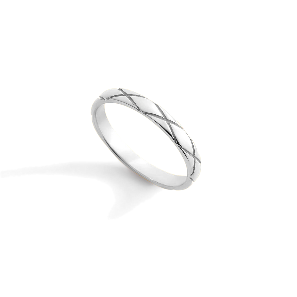 Classic Hatch Ring - 925 Sterling Silver / 11