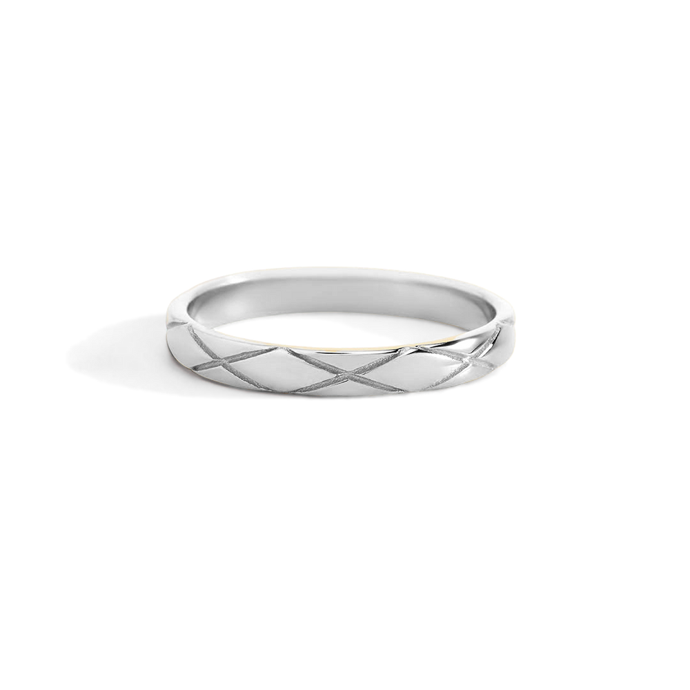 Classic Hatch Ring - 925 Sterling Silver / 11