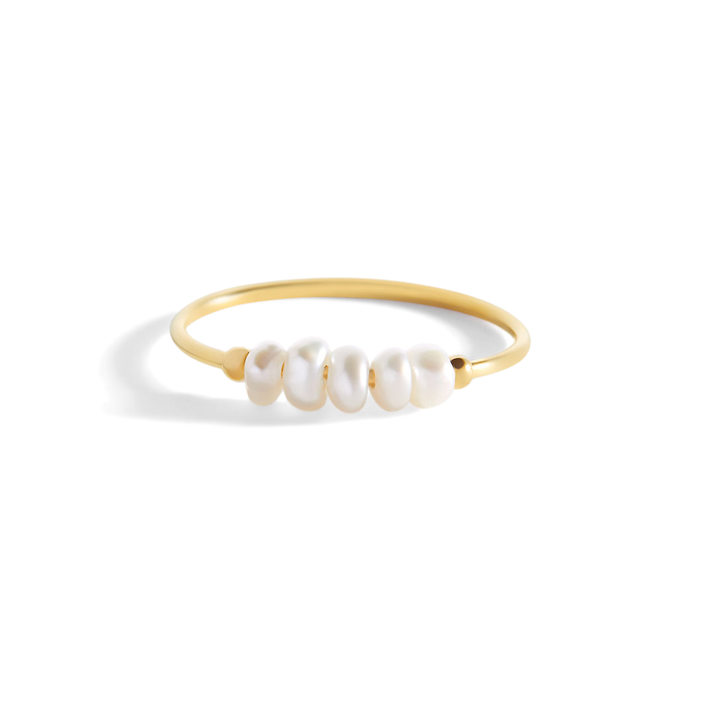 Mini Pearl Ring - 18k Gold Plated / 5