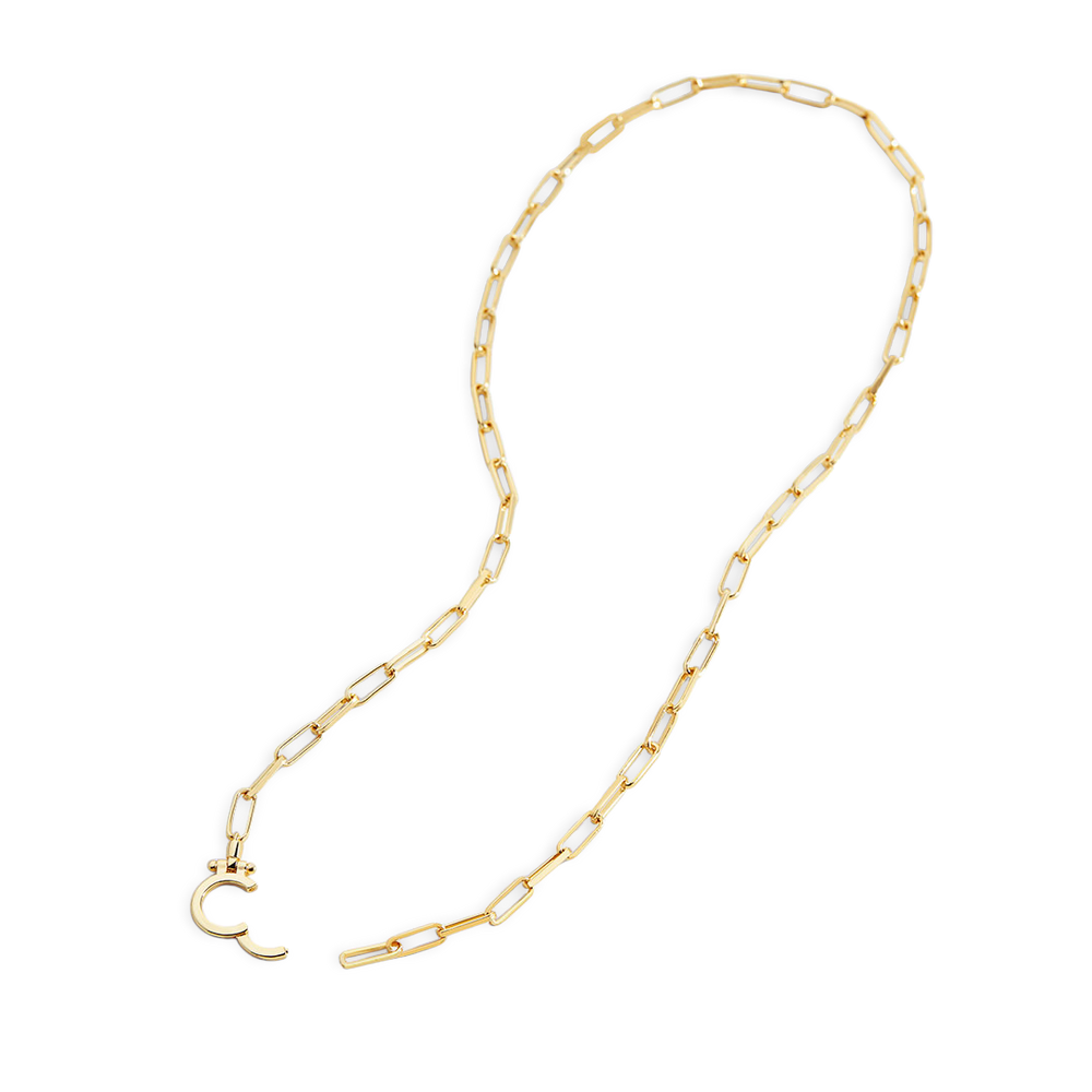 Mint Paperclip Necklace - 18k Gold Plated / 18"