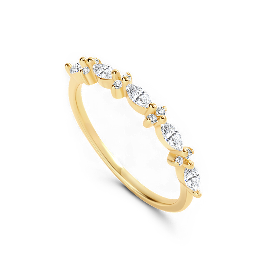 Marquise and Round Diamond Ring