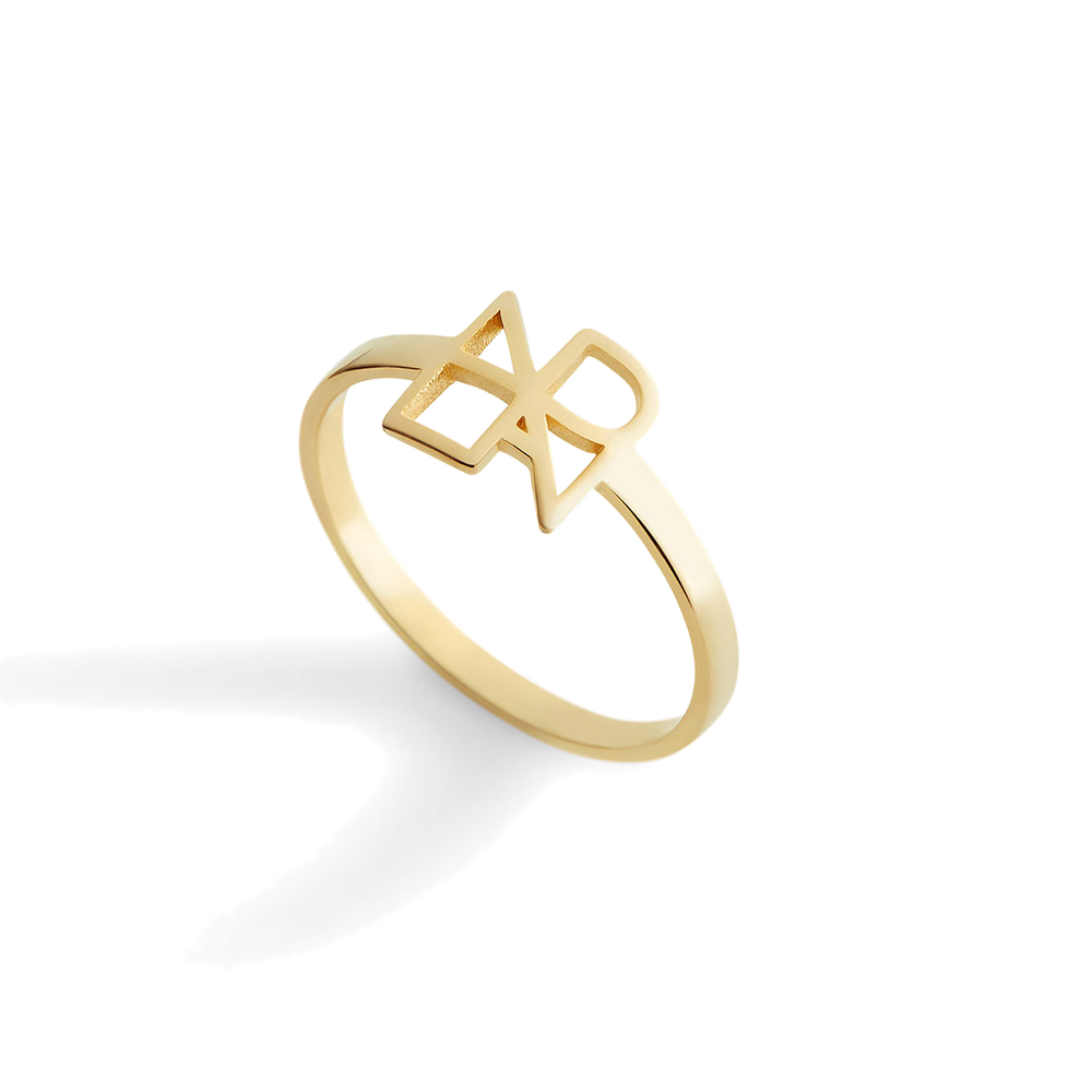 Monogram Name Ring - 18k Gold Plated / 7