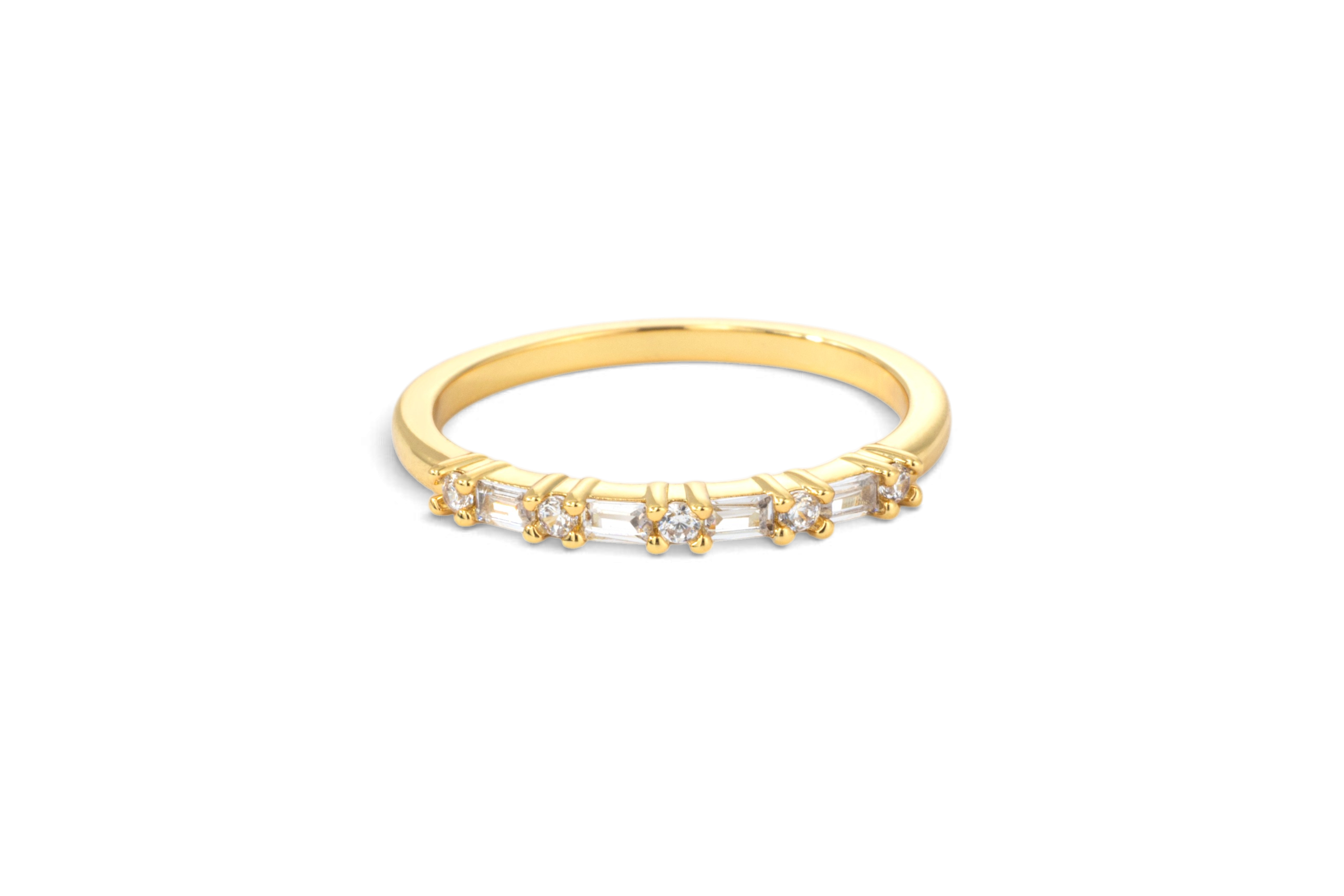 Multi Gem Baguette Stacking Ring