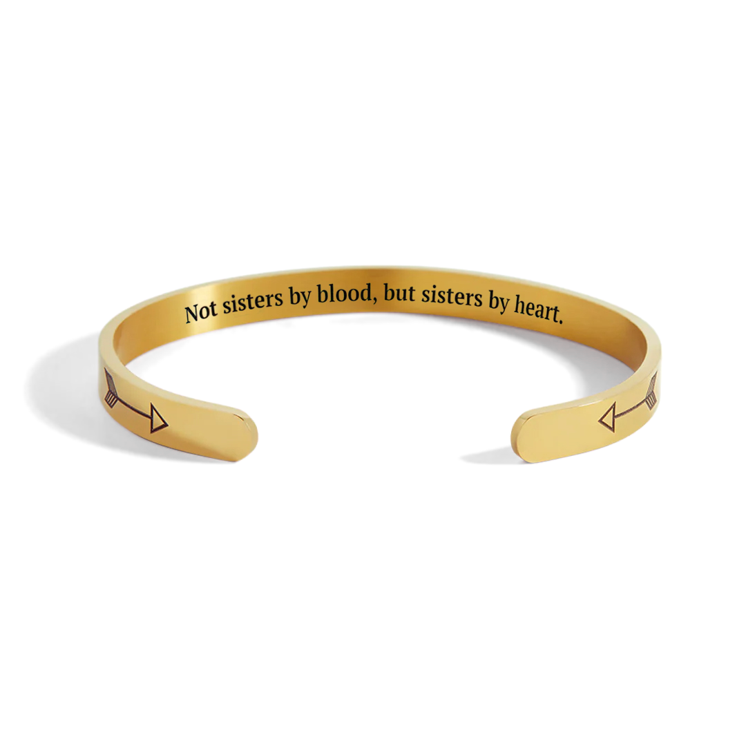 Not Sisters By Blood But Sisters By Heart Brazalete personalizable