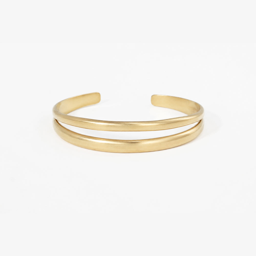 Organic Bangle Bracelet - Gold / 6.5"