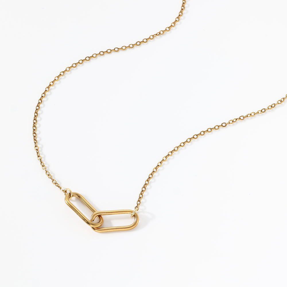 Oval Link Necklace - Gold / 17" + 2"