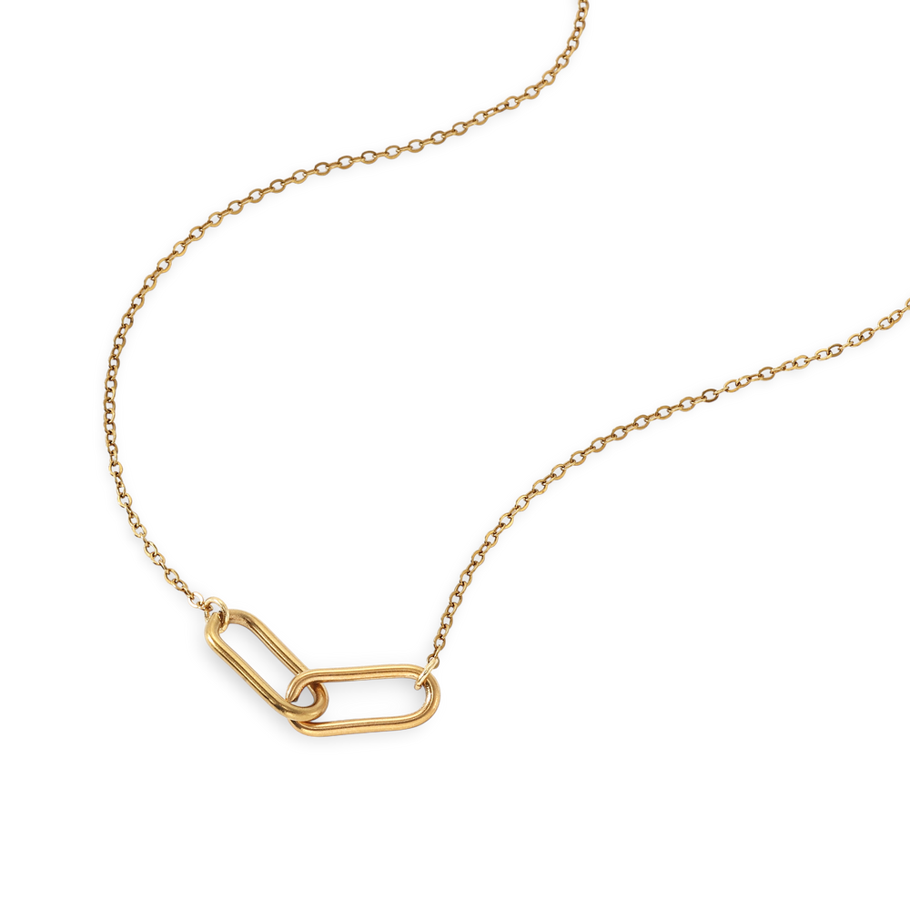 Oval Link Necklace - Gold / 17" + 2"